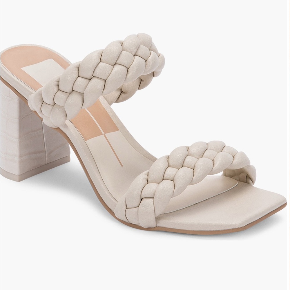 Paily Cream Braided Heeled Sandals